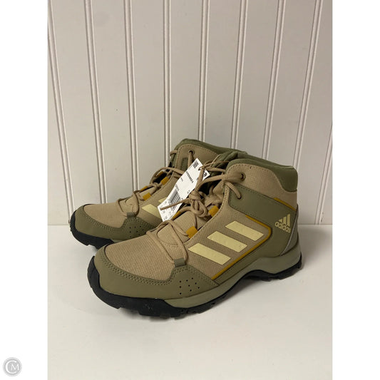 Boots Hiking By Adidas In Green & Tan, Size: 5
