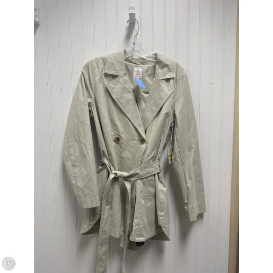 Coat Trench Coat By Lc Lauren Conrad In Green, Size: M