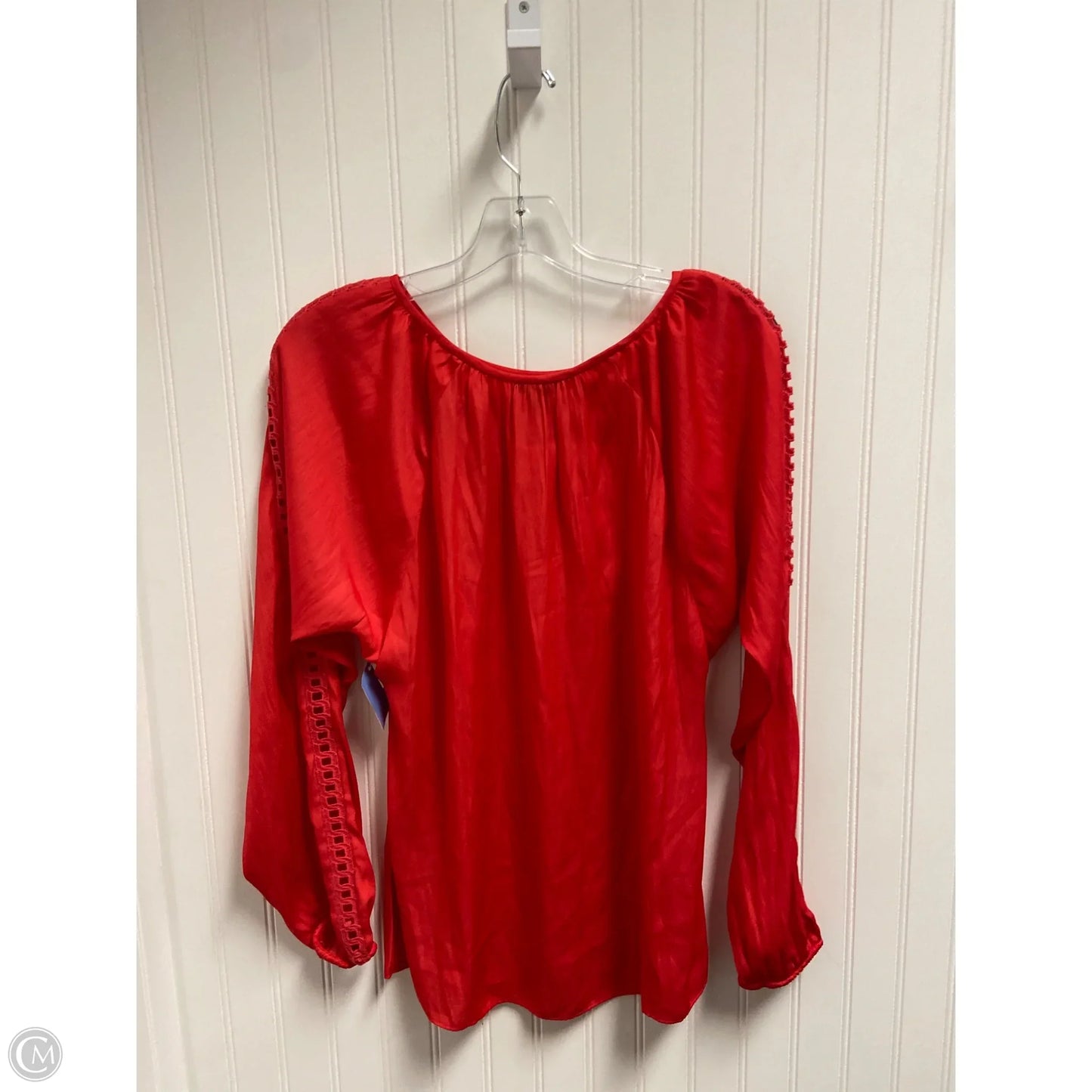 Top Long Sleeve By Ann Taylor In Pink, Size: S