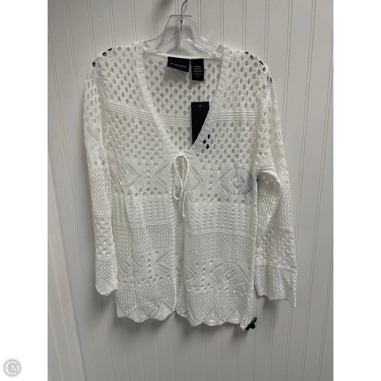Cardigan By Clothes Mentor In White, Size: S