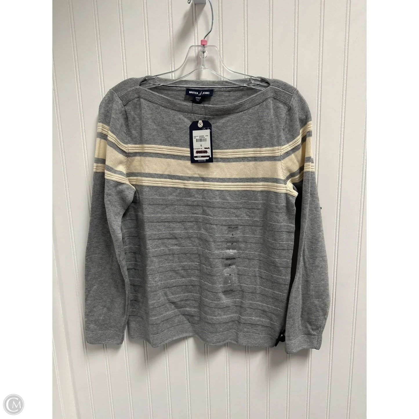 Sweater By Nautica In Grey, Size: S