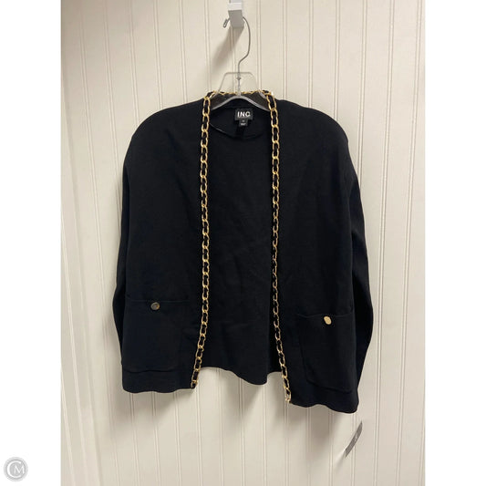 Cardigan By Inc In Black & Gold, Size: Sp