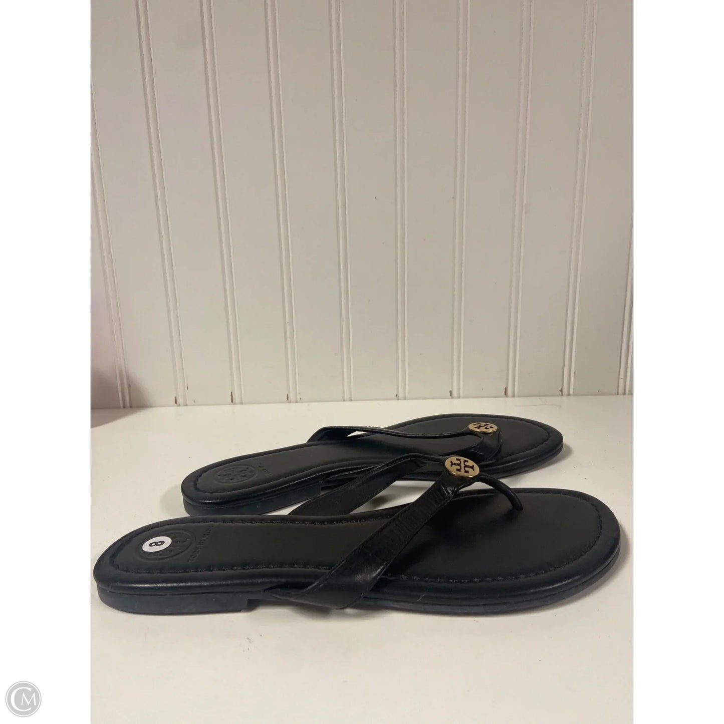 Sandals Designer By Tory Burch In Black, Size: 8