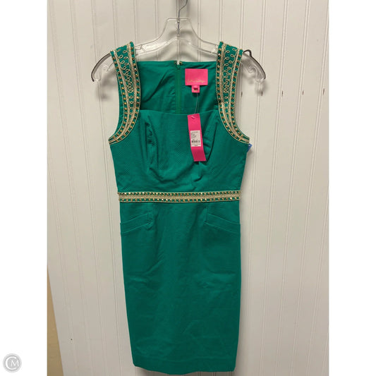 Dress Designer By Lilly Pulitzer In Gold & Green, Size: Xs