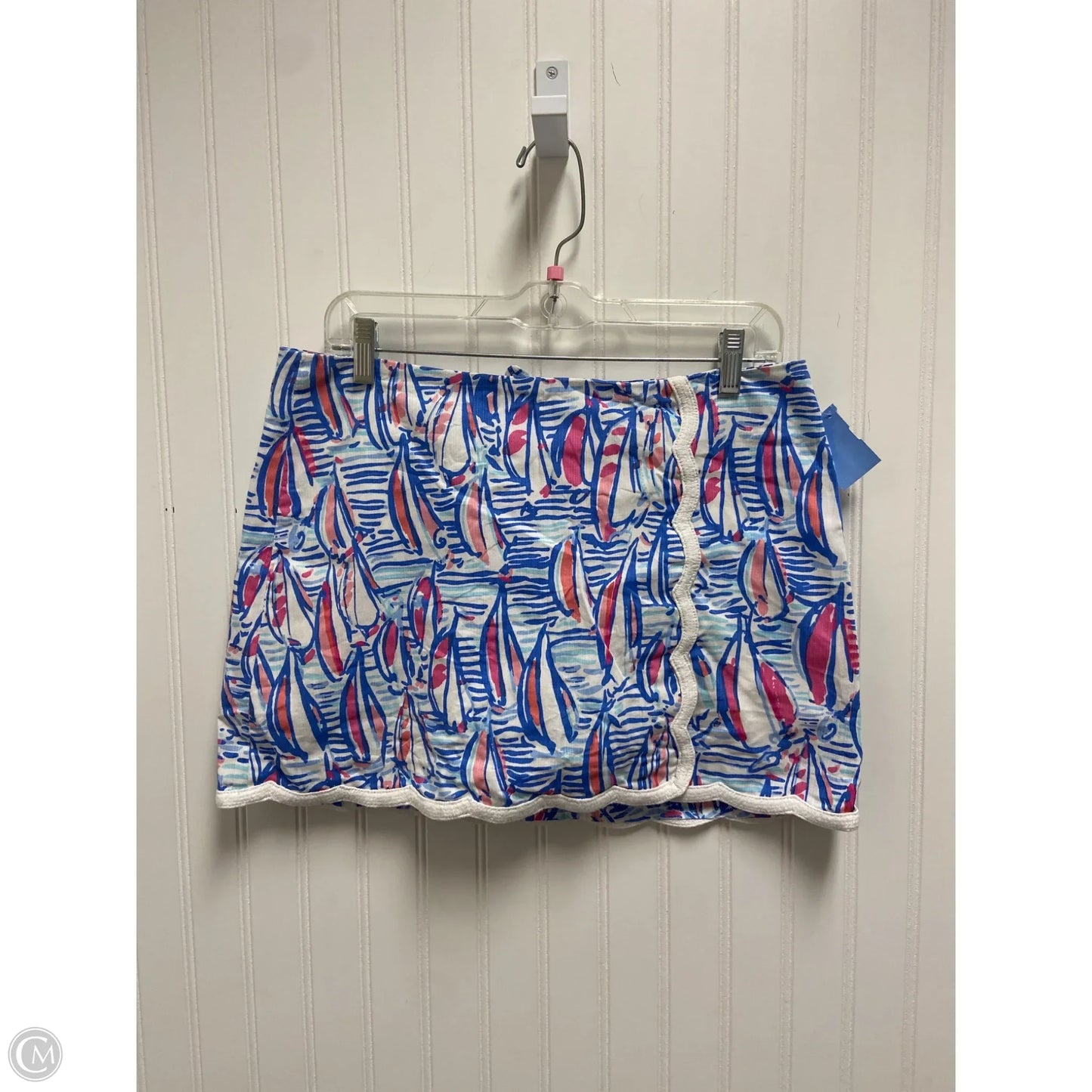 Skort Designer By Lilly Pulitzer In Green & Pink, Size: M