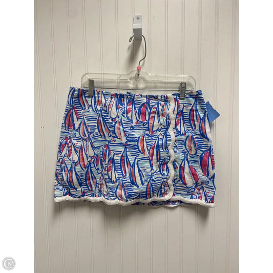 Skort Designer By Lilly Pulitzer In Green & Pink, Size: M