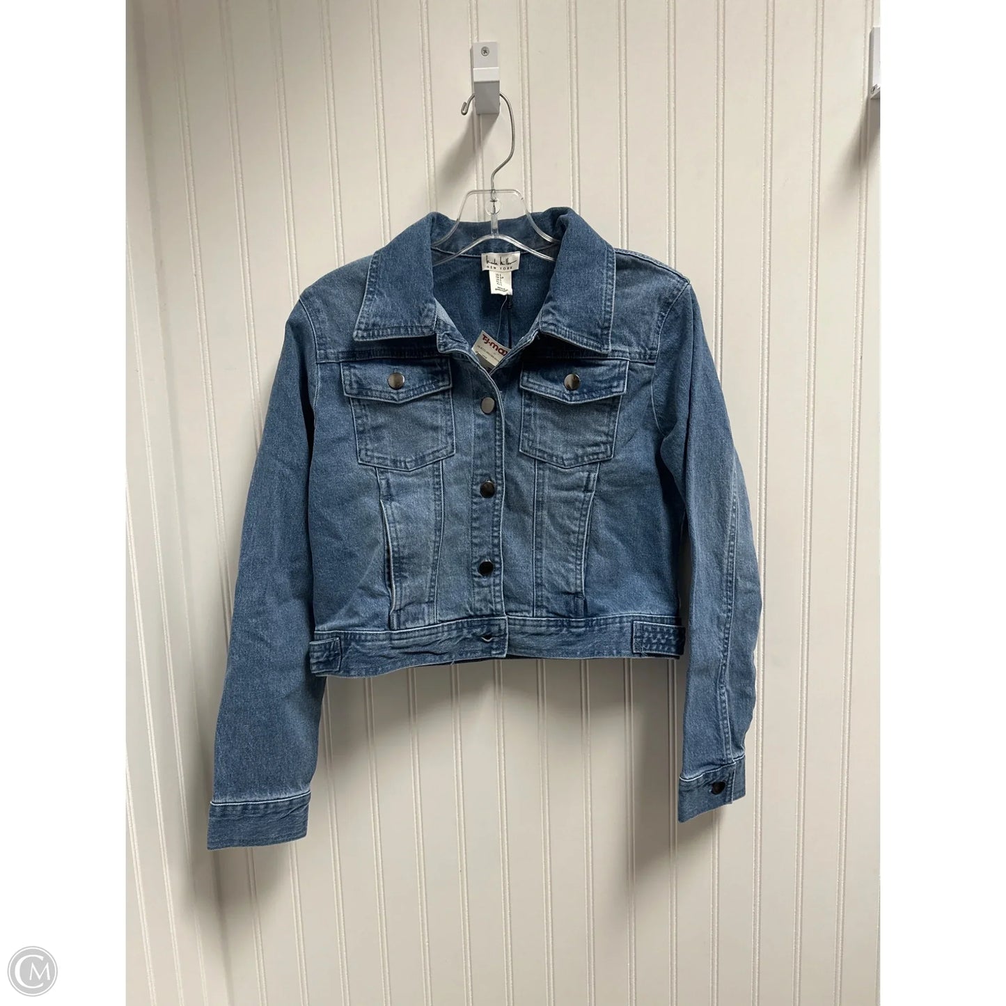 Jacket Denim By Nicole Miller In Blue Denim, Size: S