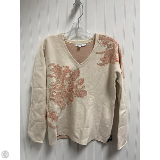Sweater By Chicos In Pink, Size: M