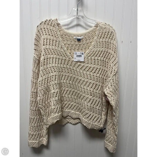 Sweater By American Eagle In Cream, Size: L