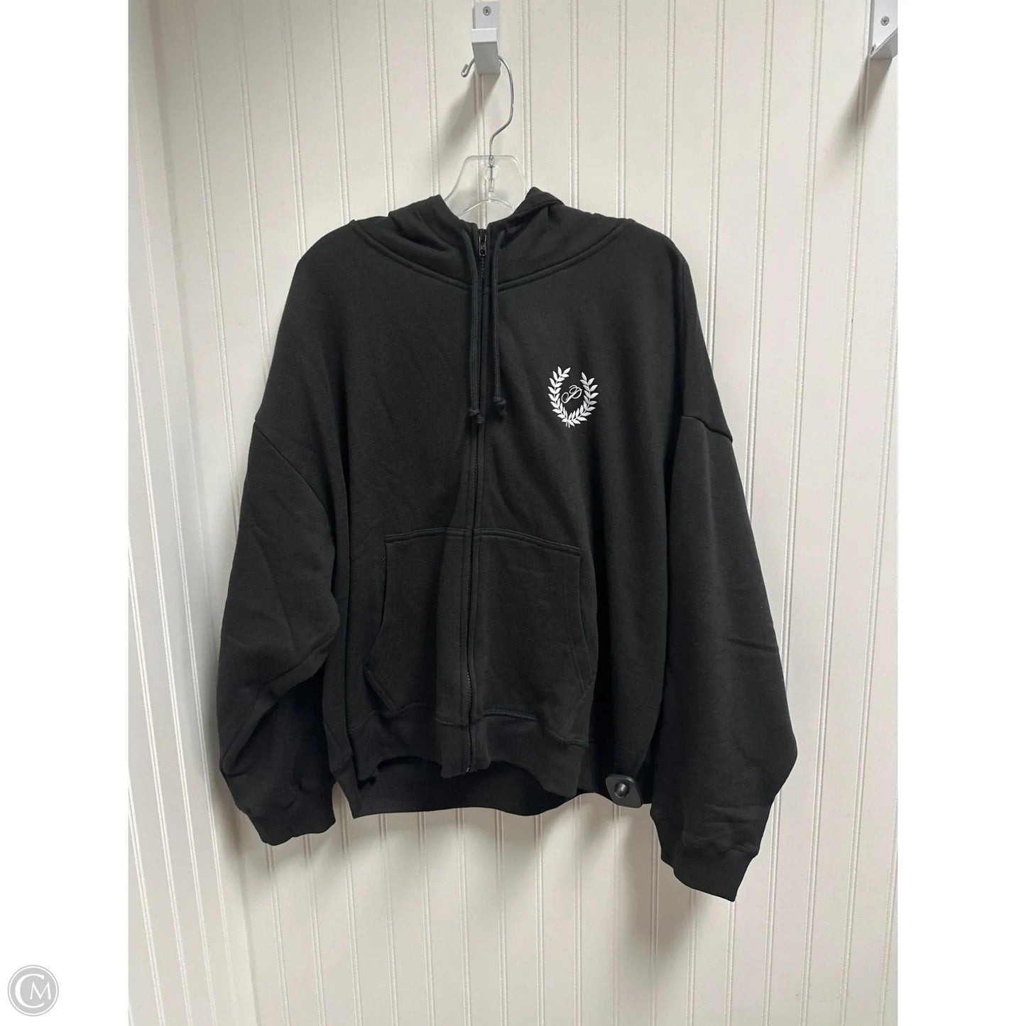 Sweatshirt Hoodie By Pink In Black, Size: 2x