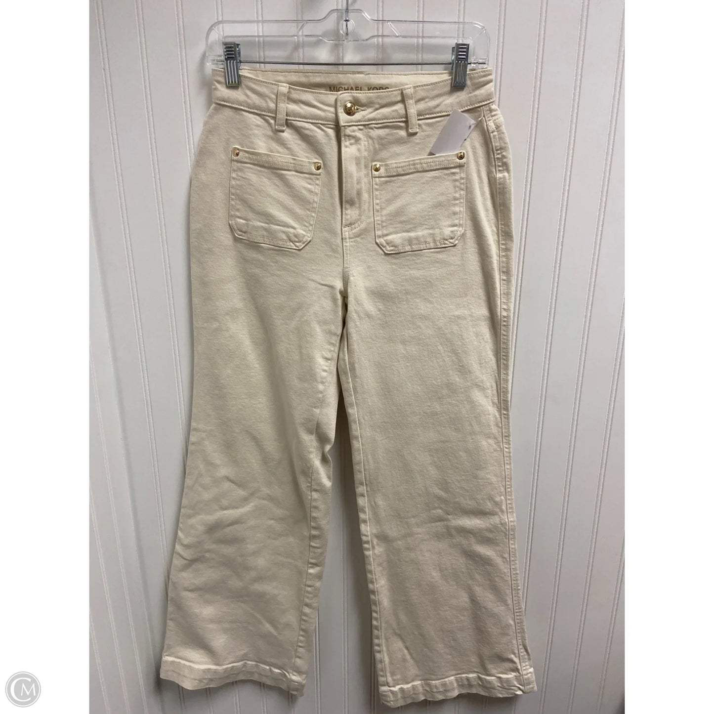 Jeans Designer By Michael Kors In Beige, Size: 4