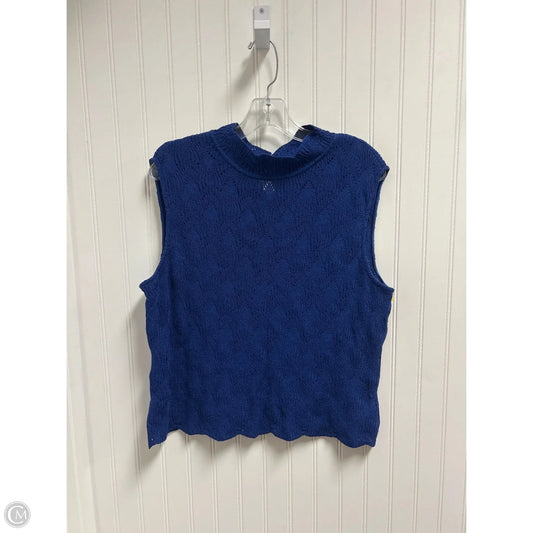 Top Sleeveless Luxury Designer By St John Collection In Blue, Size: L