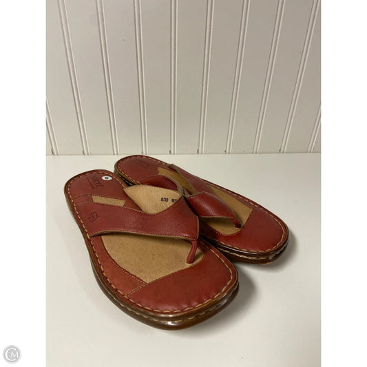Sandals Flats By Born In Red, Size: 8