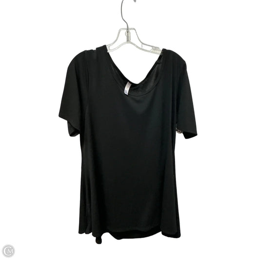Top Short Sleeve By Lularoe In Black, Size: 2x