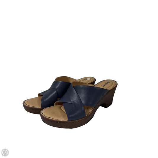 Sandals Heels Wedge By Born In Blue, Size: 9
