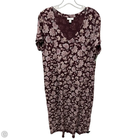 Dress Casual Maxi By J. Jill In Maroon, Size: L