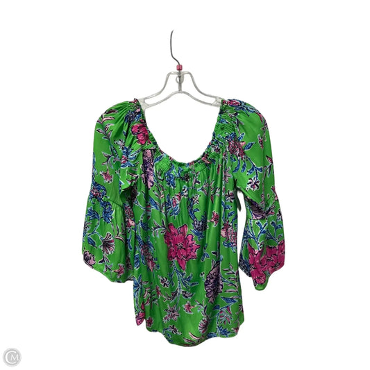 Top Long Sleeve Designer By Lilly Pulitzer In Green, Size: S