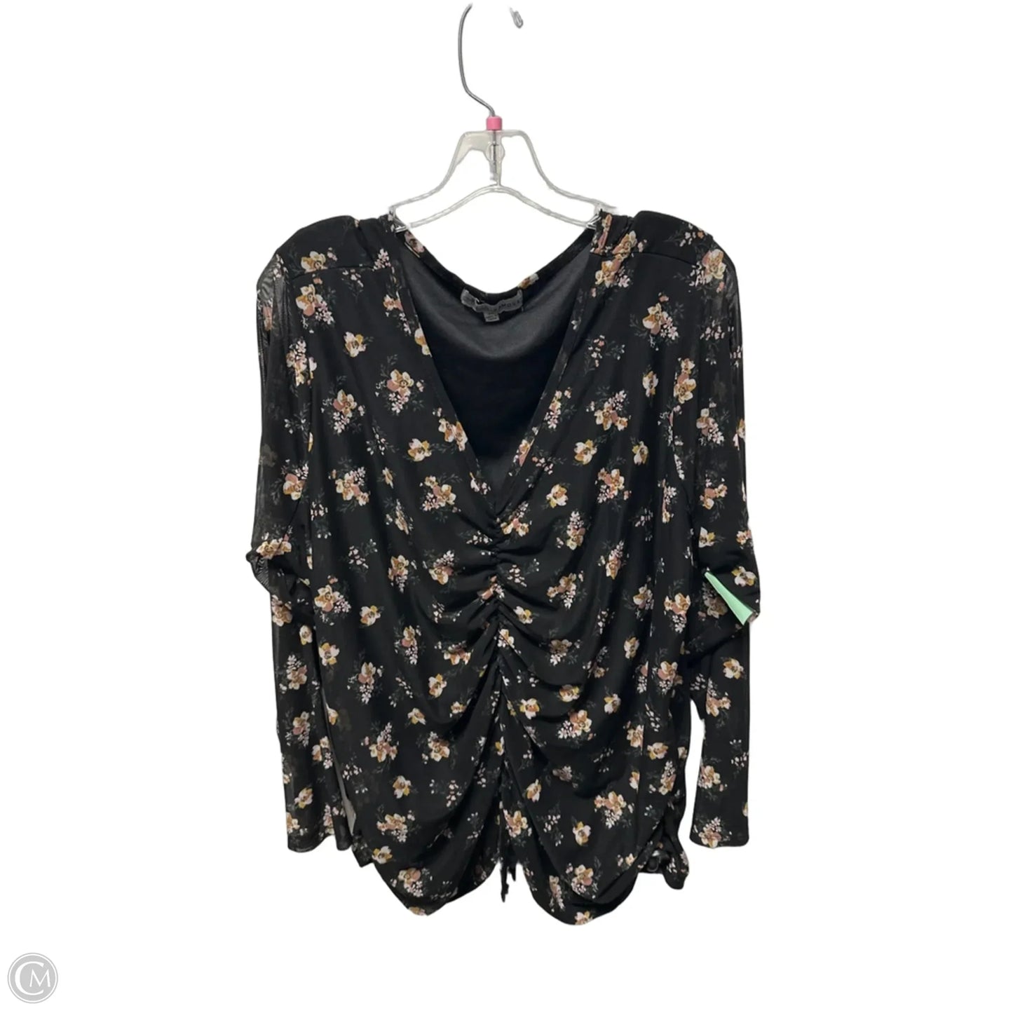 Top Long Sleeve By Absolutely Famous In Black, Size: 3x