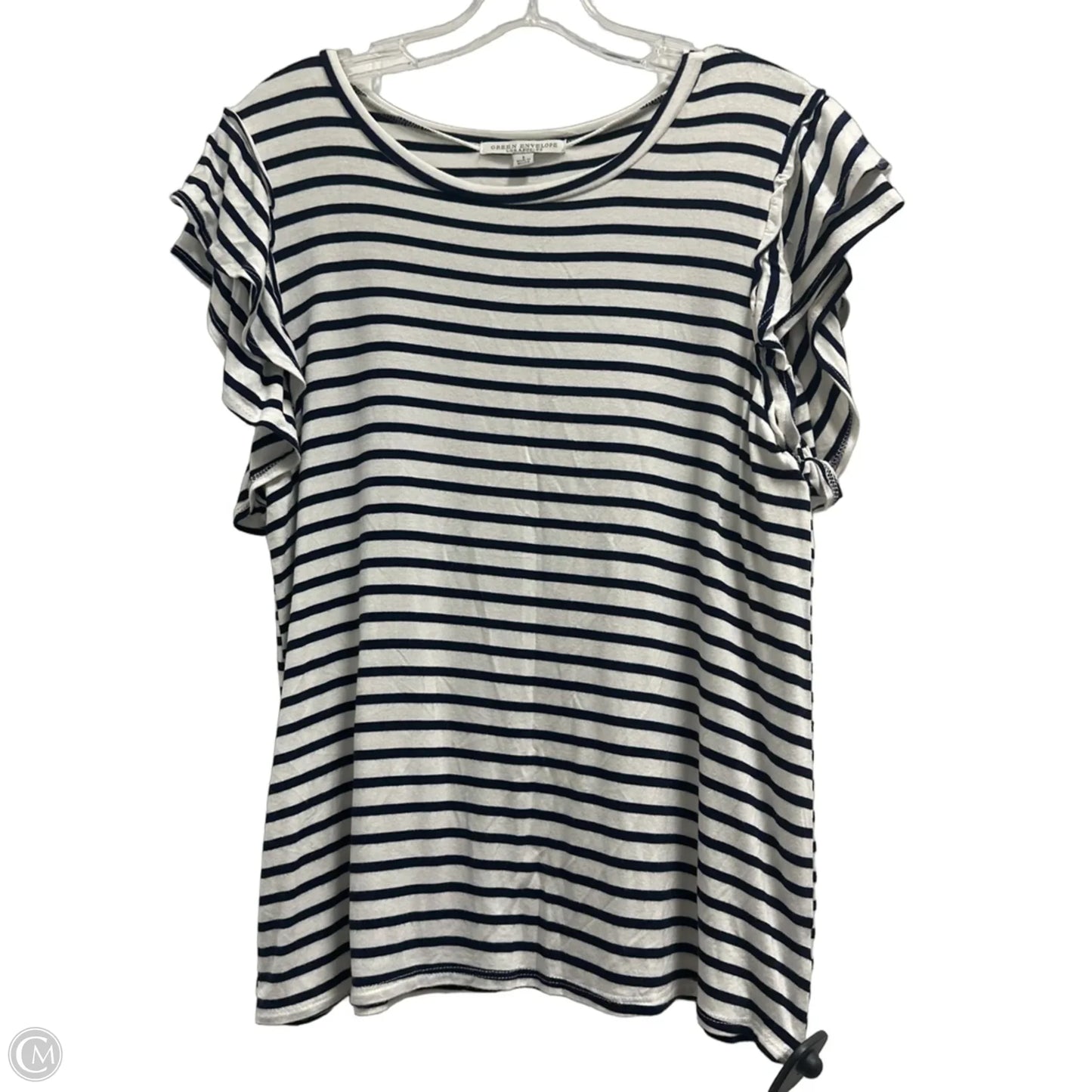 Top Sleeveless By Green Envelope In Striped Pattern, Size: L