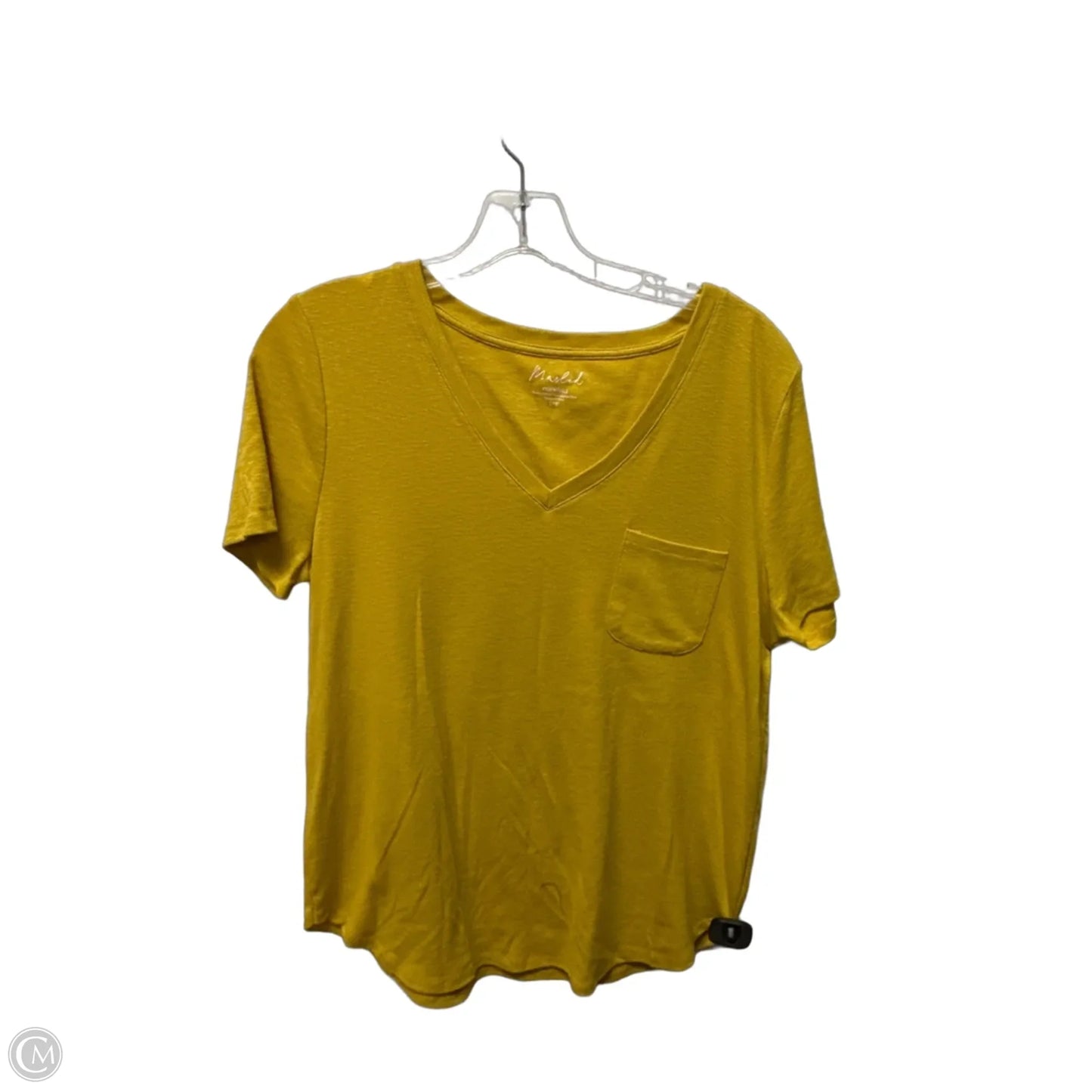 Top Short Sleeve Basic By Marled In Yellow, Size: L