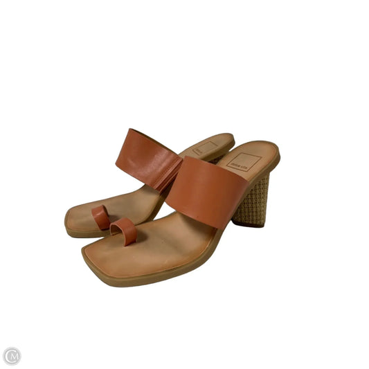 Sandals Heels Block By Dolce Vita In Tan, Size: 8