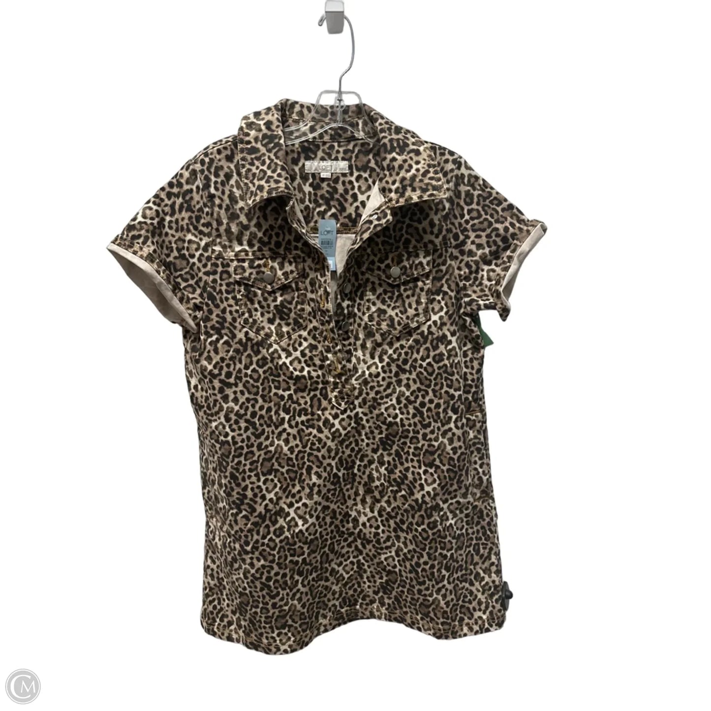 Dress Casual Short By Loft In Leopard Print, Size: M