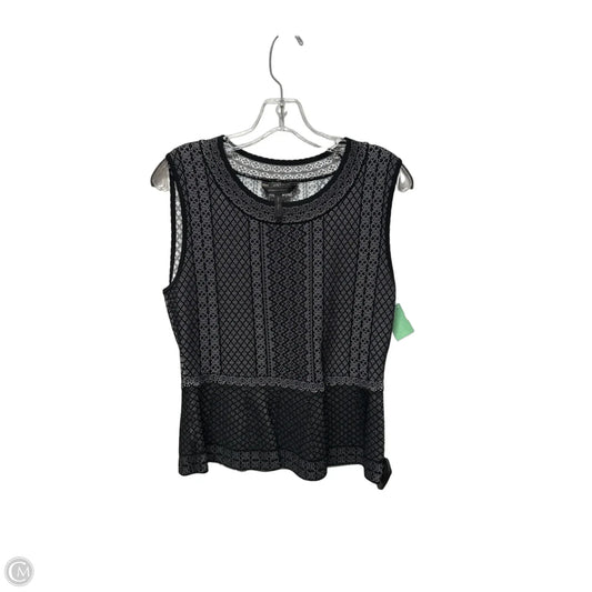 Top Sleeveless By Bcbgmaxazria In Black & White, Size: L