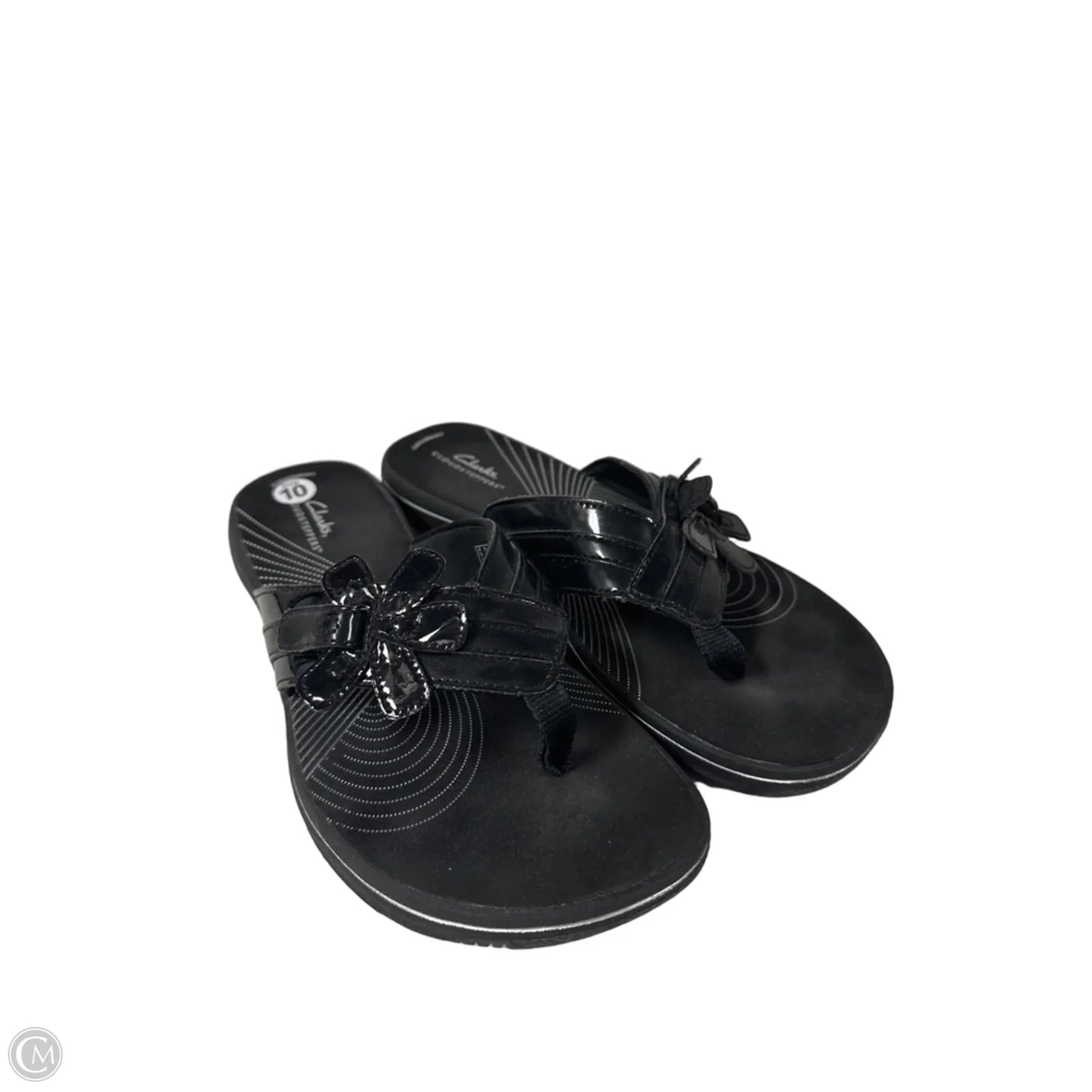 Sandals Flats By Clarks In Black, Size: 10