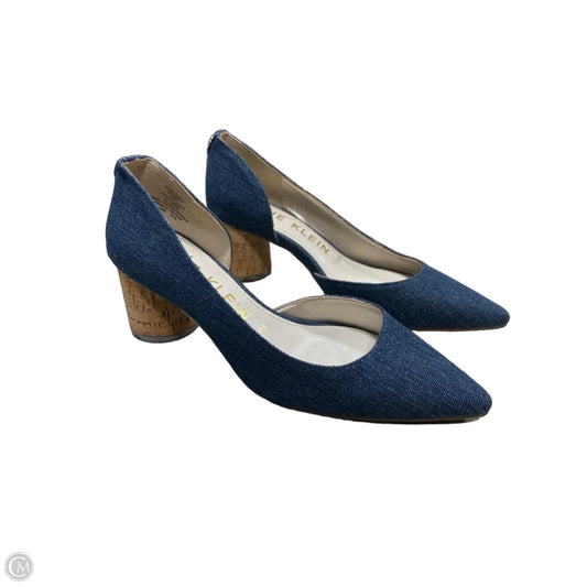 Shoes Heels Block By Anne Klein In Blue Denim, Size: 6.5