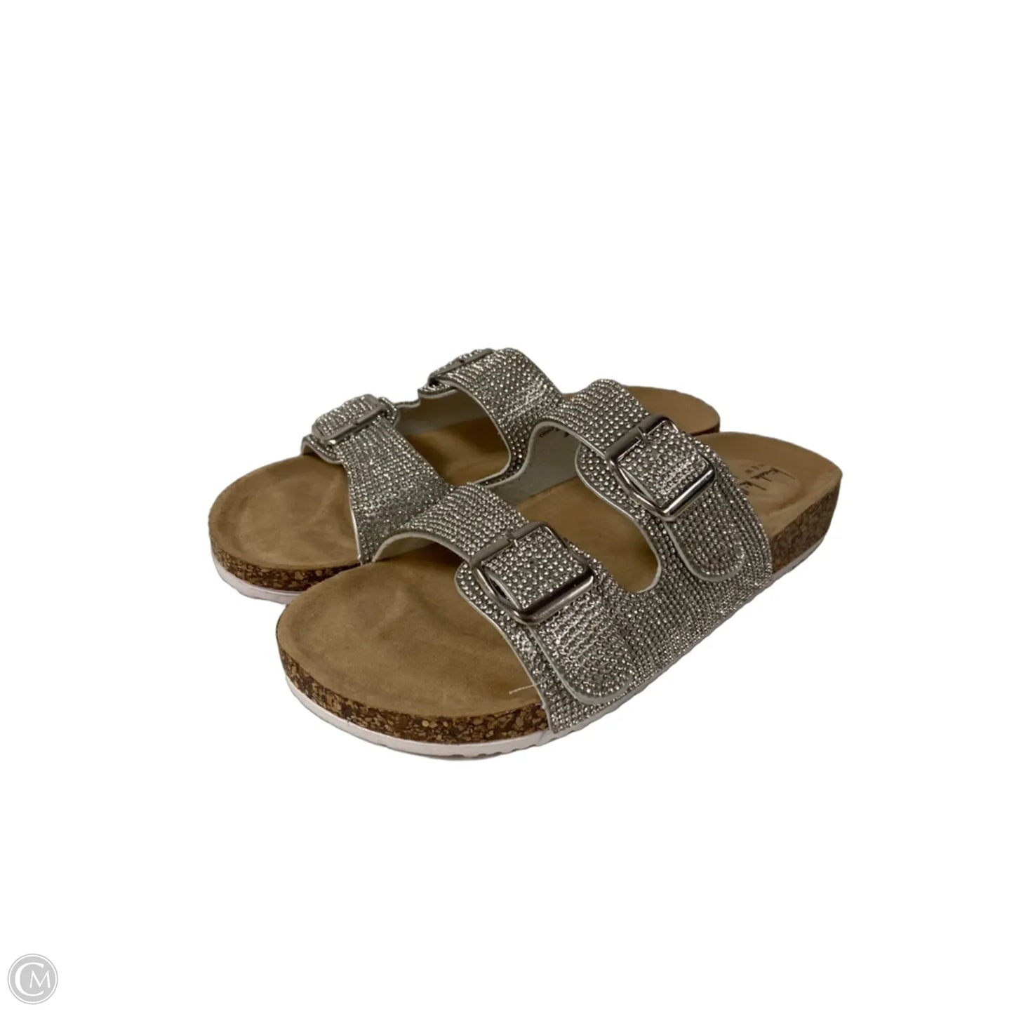 Sandals Flats By Nicole Miller In Silver, Size: 8
