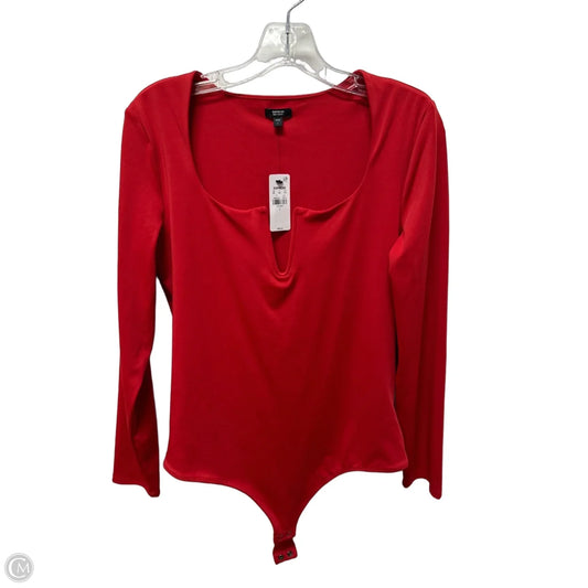 Bodysuit By Express In Red, Size: L