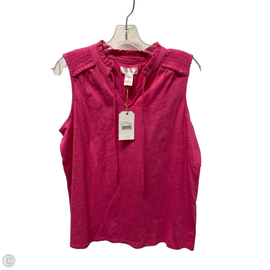Top Sleeveless By Stella Parker In Pink, Size: M