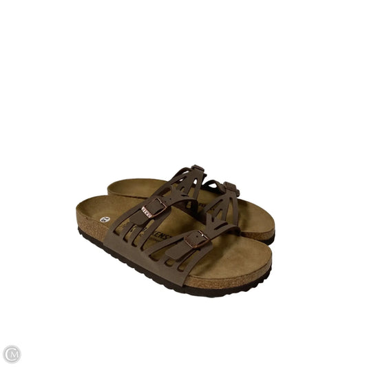 Sandals Flats By Birkenstock In Brown, Size: 7.5