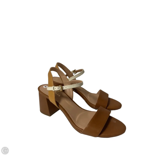 Sandals Heels Block By Cole-haan In Tan, Size: 8