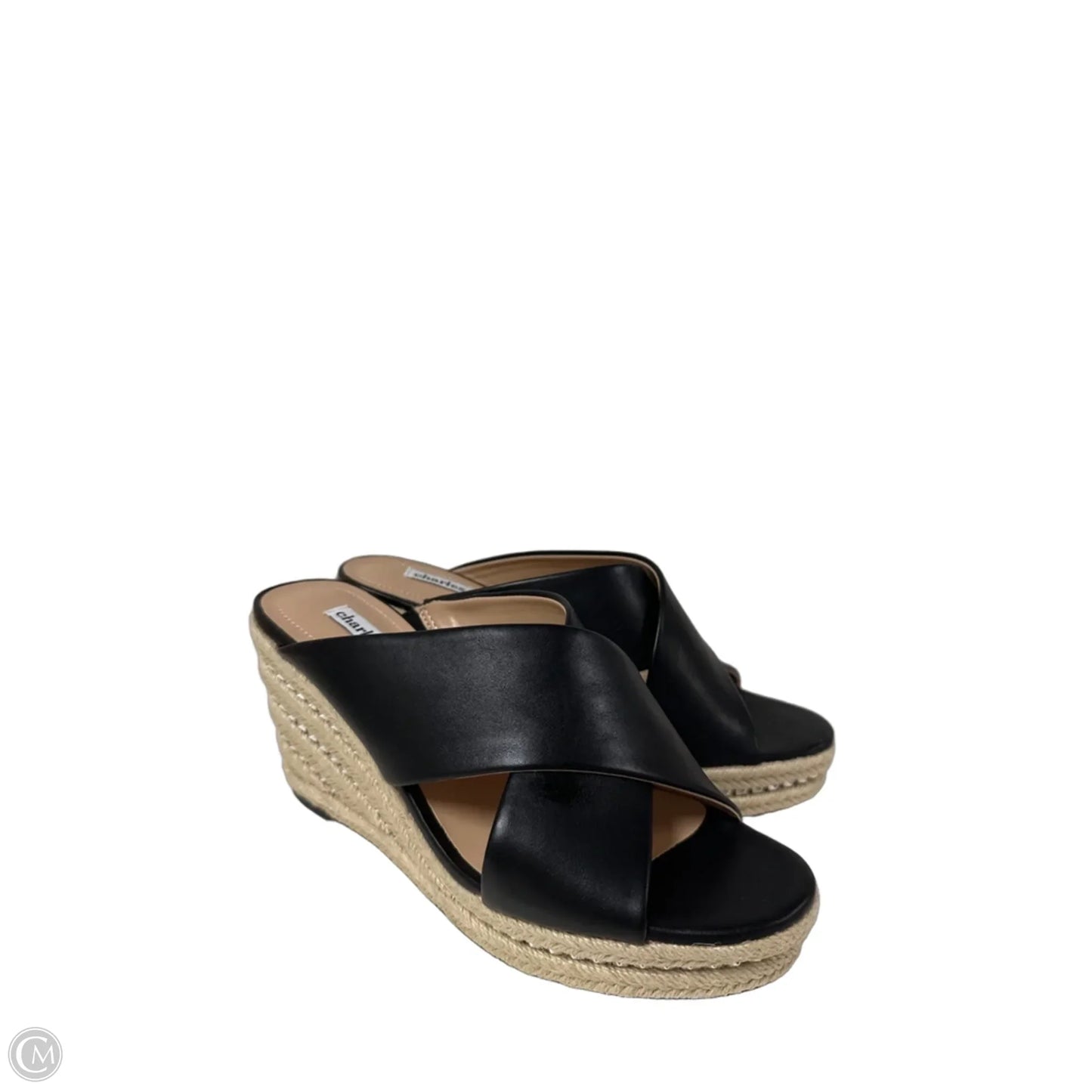 Sandals Heels Wedge By Charles David In Black, Size: 9.5