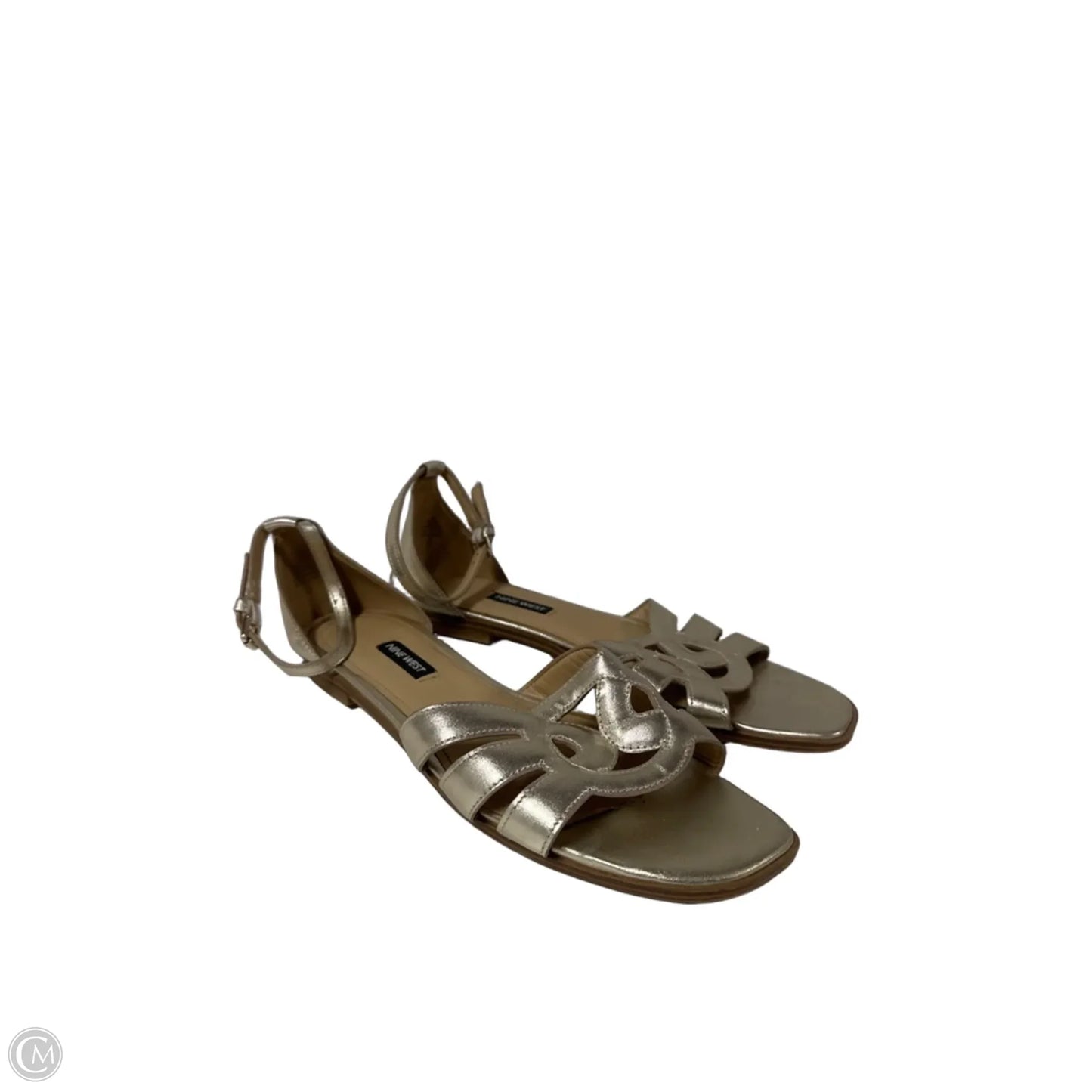 Sandals Flats By Nine West In Gold, Size: 10