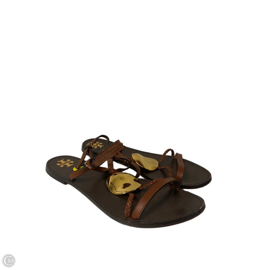 Sandals Designer By Tory Burch In Brown, Size: 7