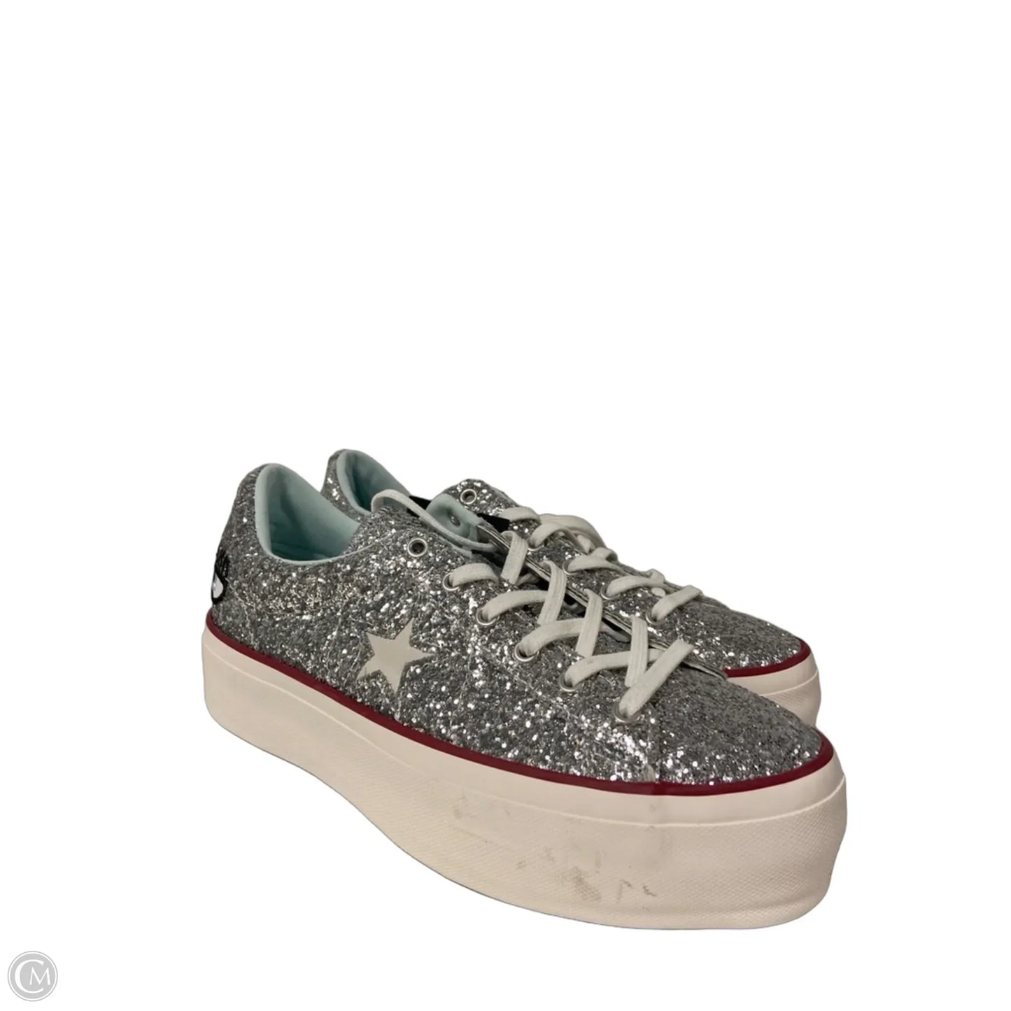 Shoes Sneakers By Converse In Silver, Size: 8