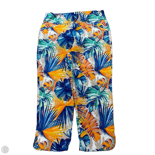 Capris By Chicos In Tropical Print, Size: M