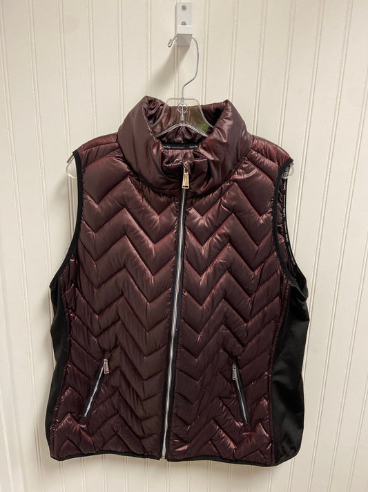 Vest Puffer & Quilted By Calvin Klein Performance In Maroon, Size: 2x