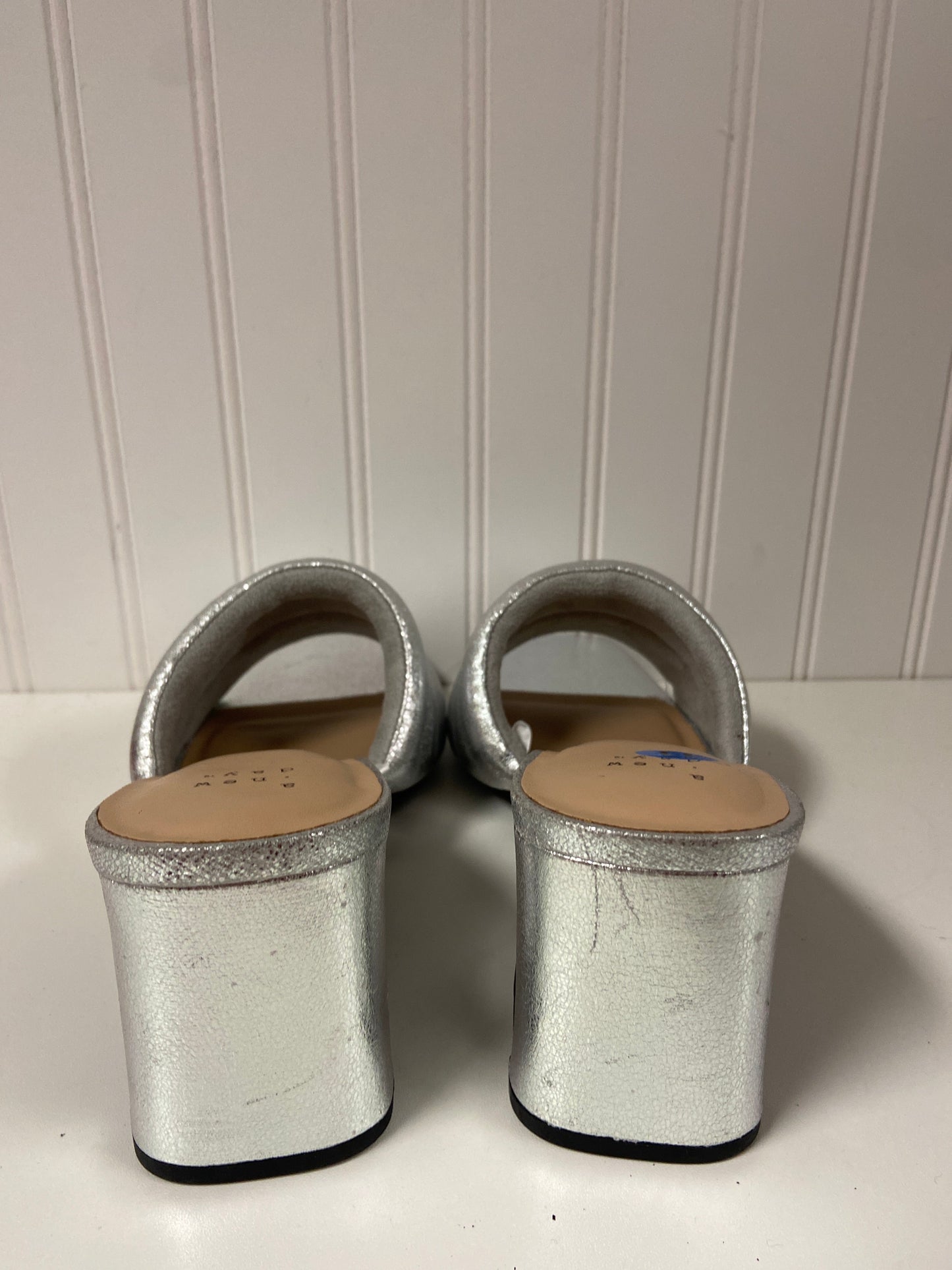 Silver Sandals Heels Block A New Day, Size 11