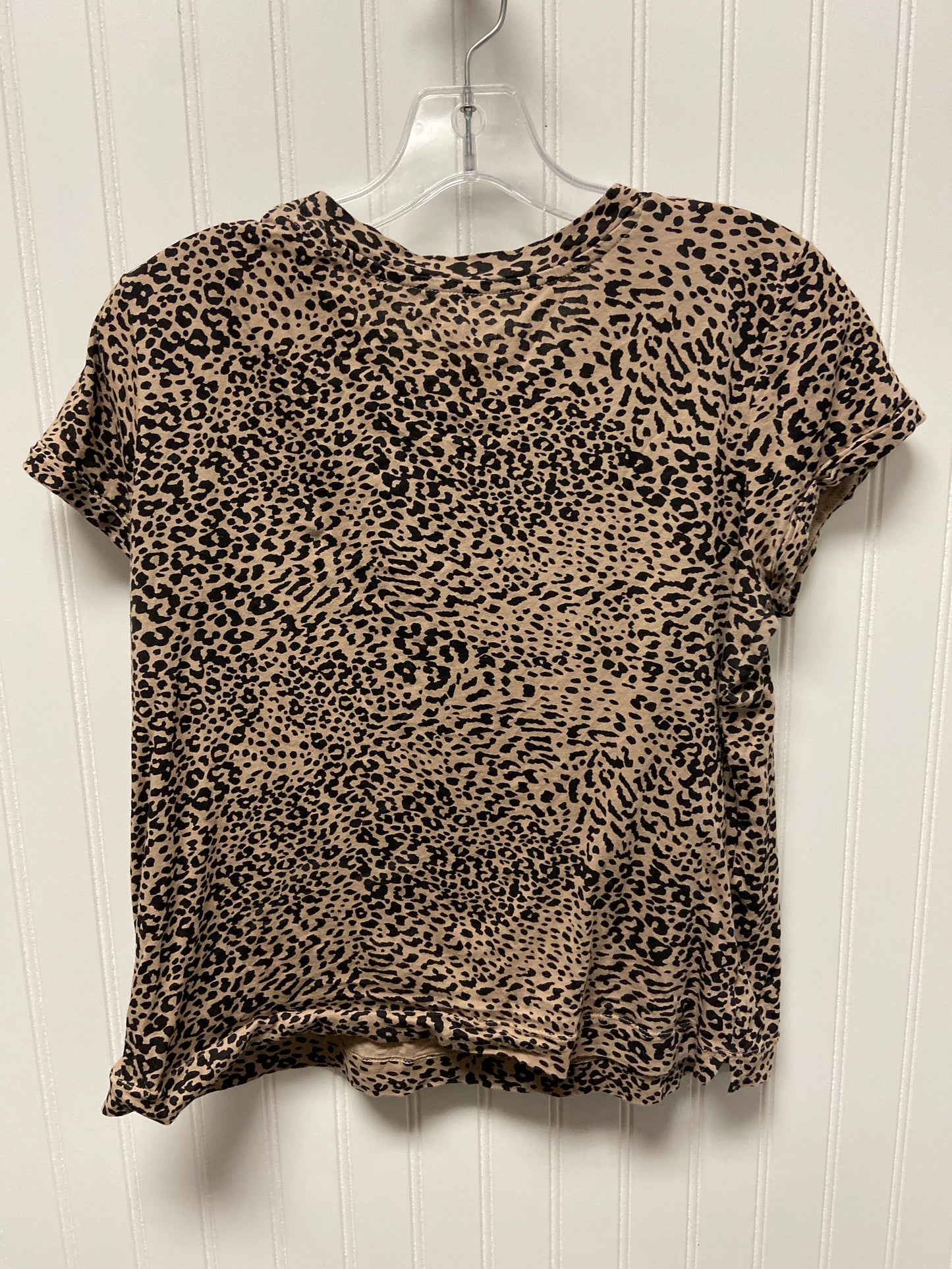 Animal Print Top Short Sleeve Basic Loft, Size S