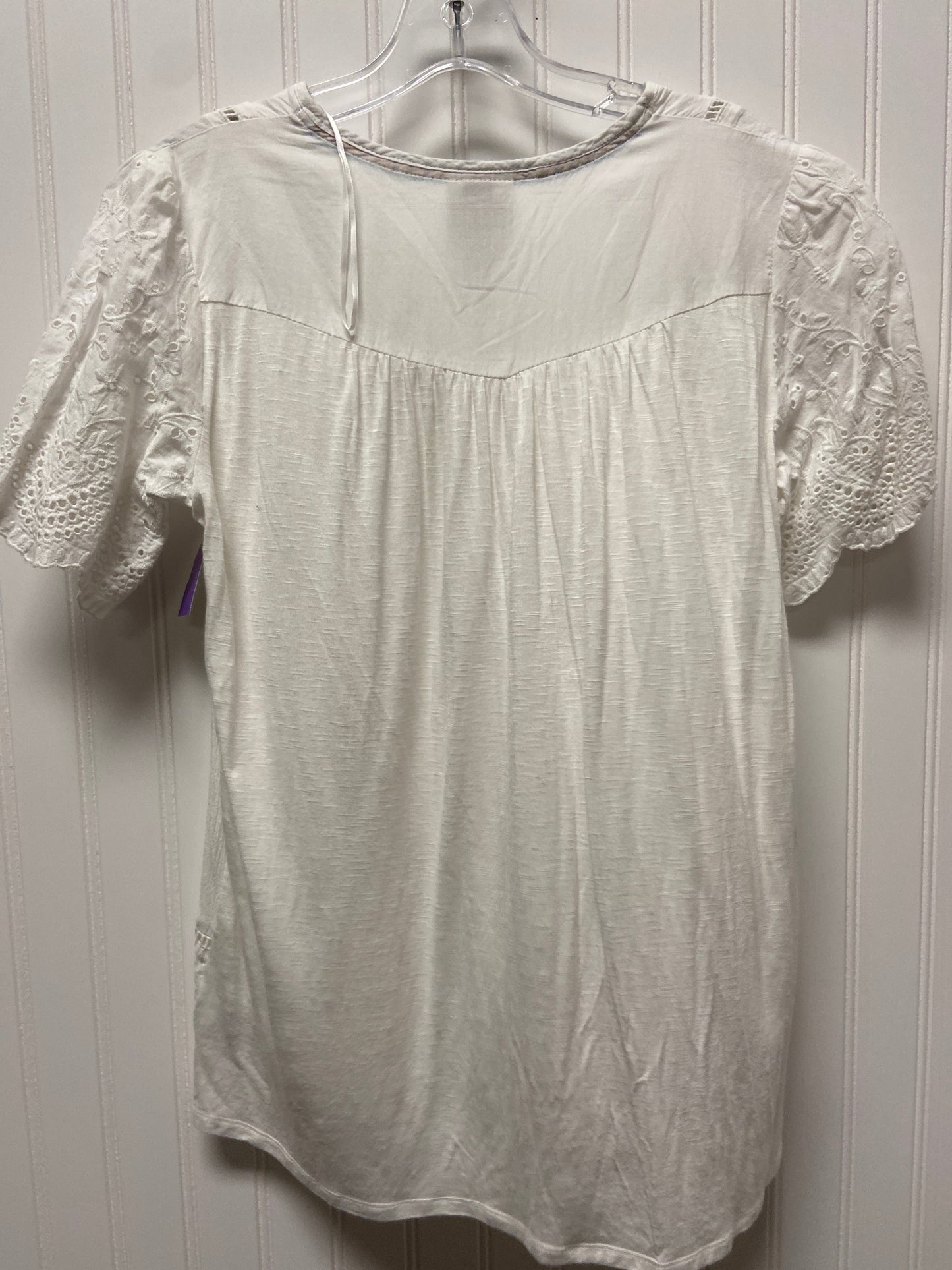 White Top Short Sleeve Knox Rose, Size S