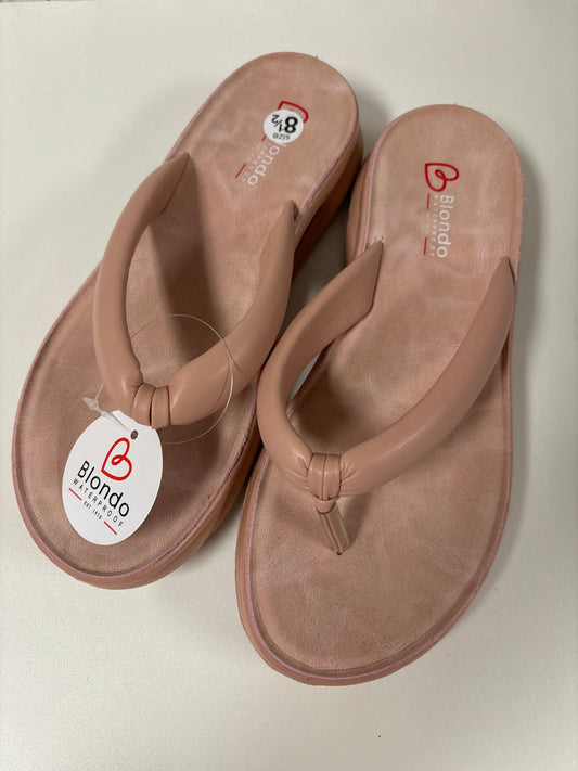 Pink Sandals Flip Flops Blondo, Size 8.5