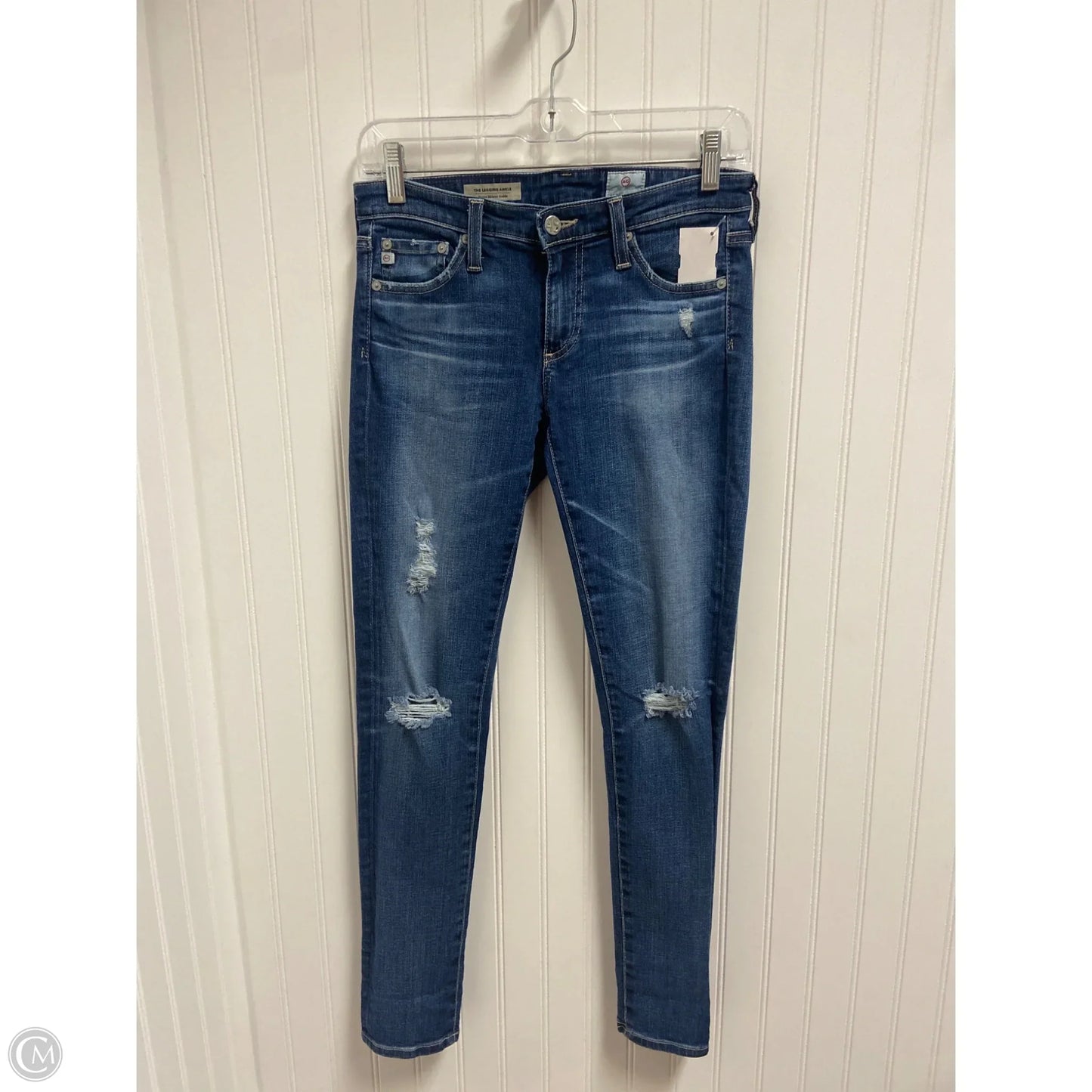 Jeans Skinny By Adriano Goldschmied In Blue Denim, Size: 8