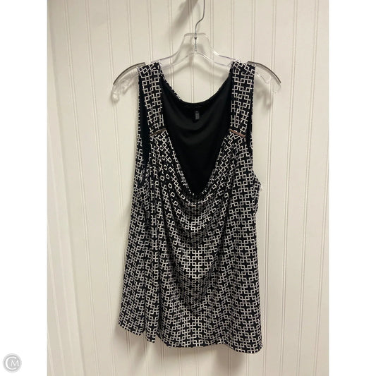 Top Sleeveless By White House Black Market In Black & White, Size: 3x