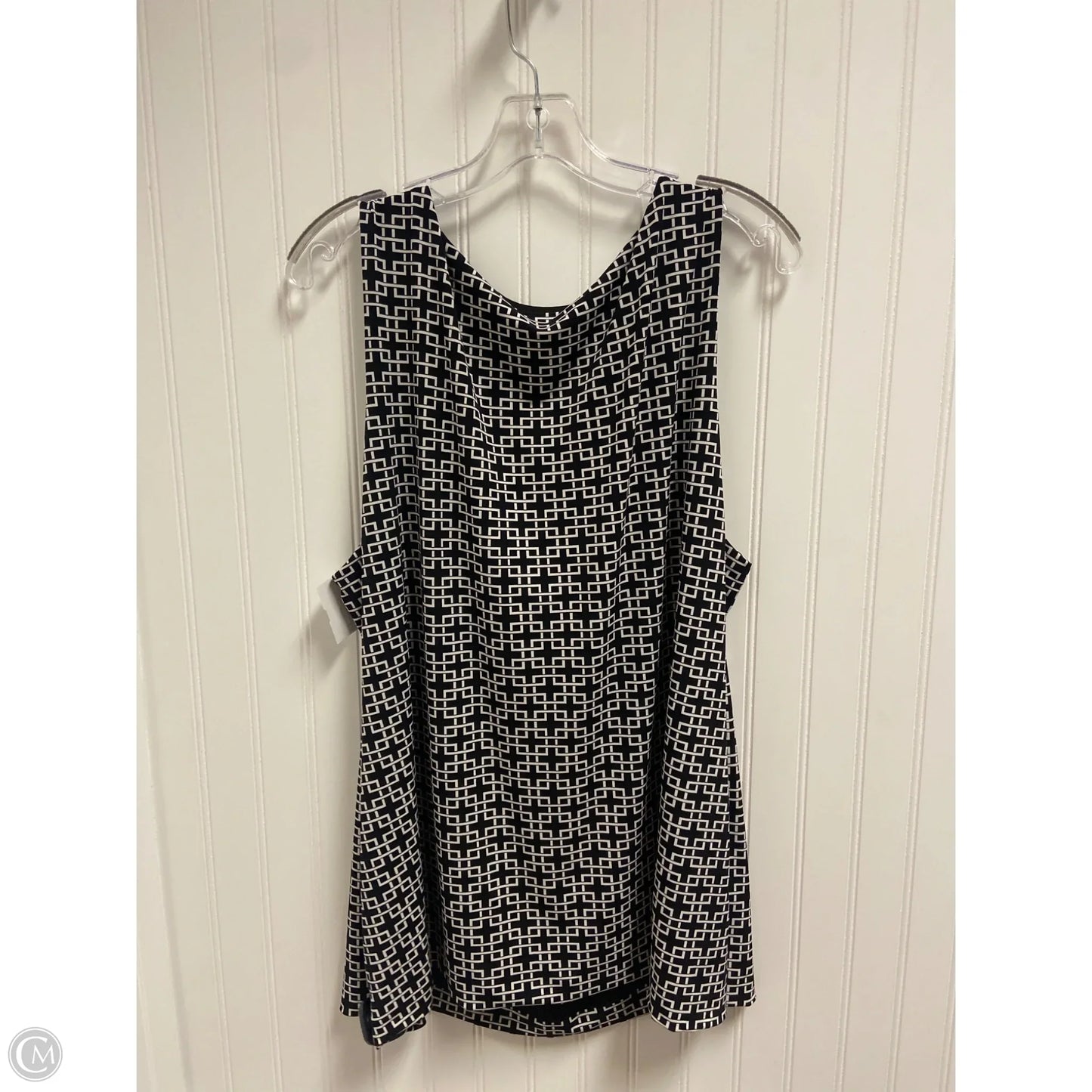 Top Sleeveless By White House Black Market In Black & White, Size: 3x