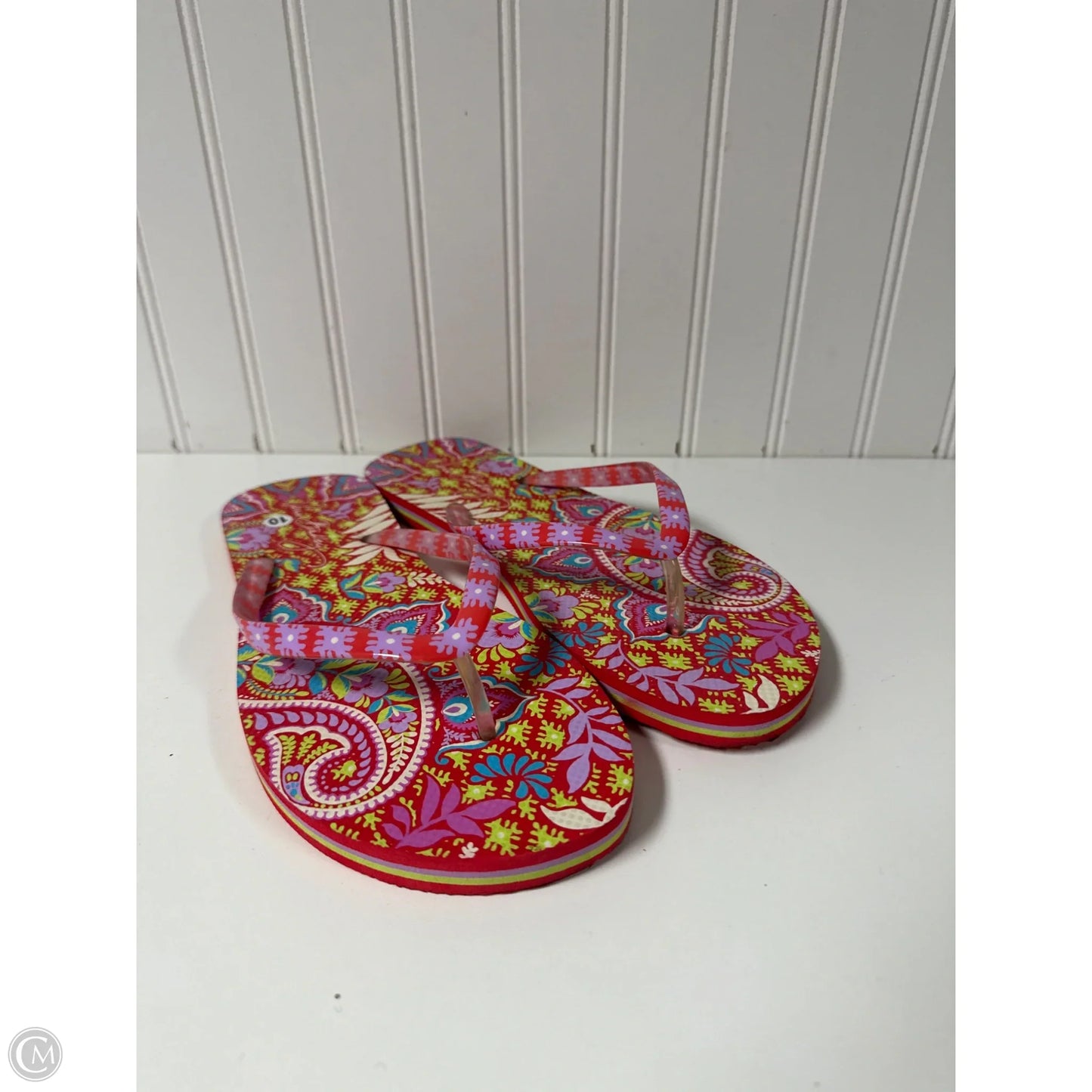 Sandals Flip Flops By Vera Bradley In Red, Size: 10