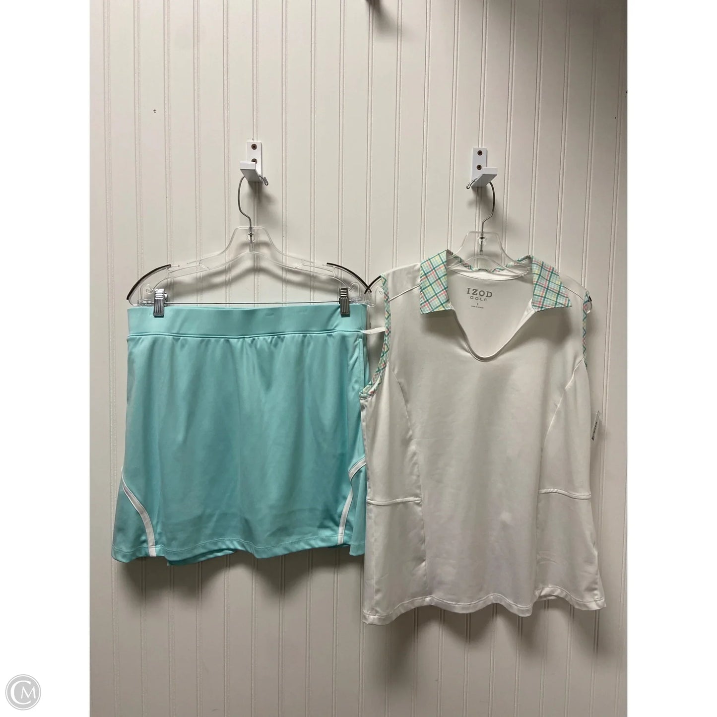 Athletic Shorts 2pc By Izod In Aqua, Size: L