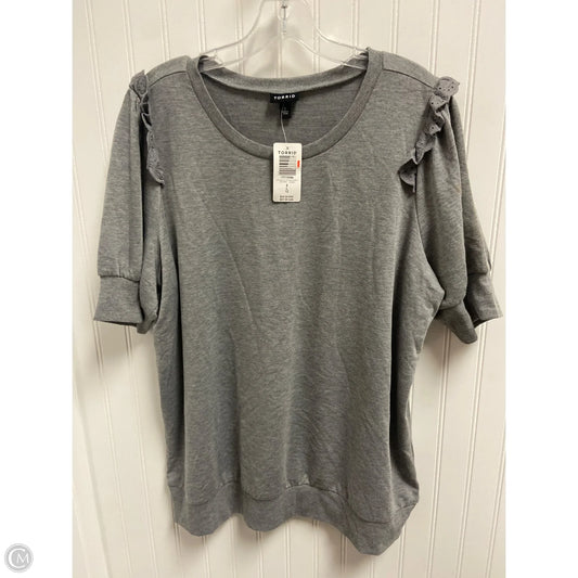 Top Short Sleeve By Torrid In Grey, Size: L